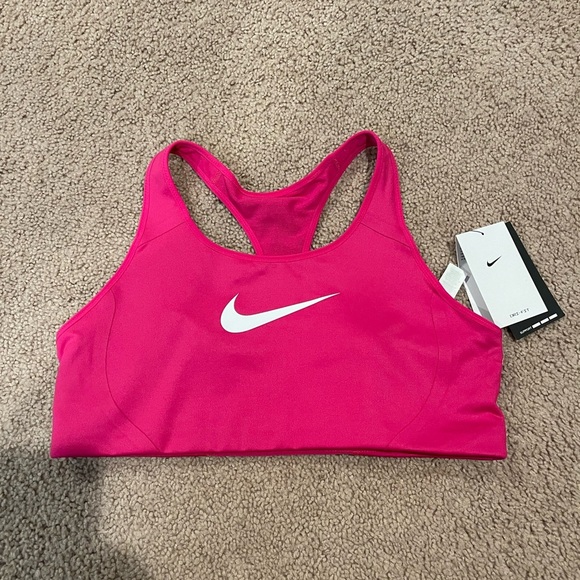 NIKE Dri-Fit Swoosh Active Racerback Sports Bra - Picture 2 of 7